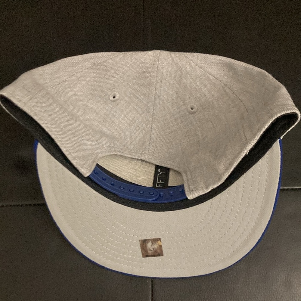 New Era Gray and Blue Golden State Warriors Snapback Hat - Picture 3 of 4